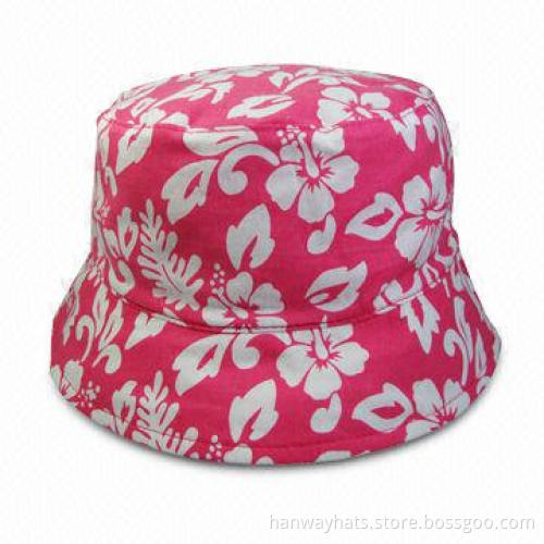 New Style Fashionable Women's All-over Print Fabric Fashionable Bucket Hat, Various Colors Available